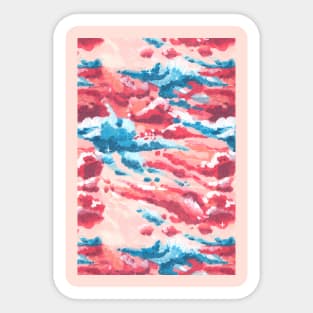 Pink and Blue Cloudy Sky Sticker